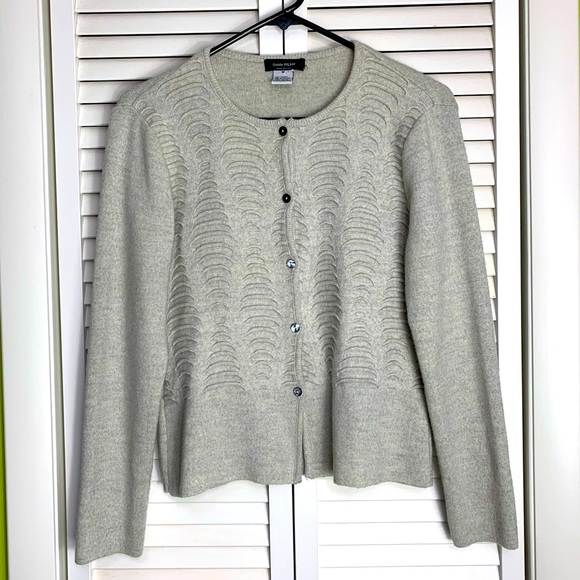 guido pisani Sweaters - Guido Pisani wool/acrylic grey cardigan size M